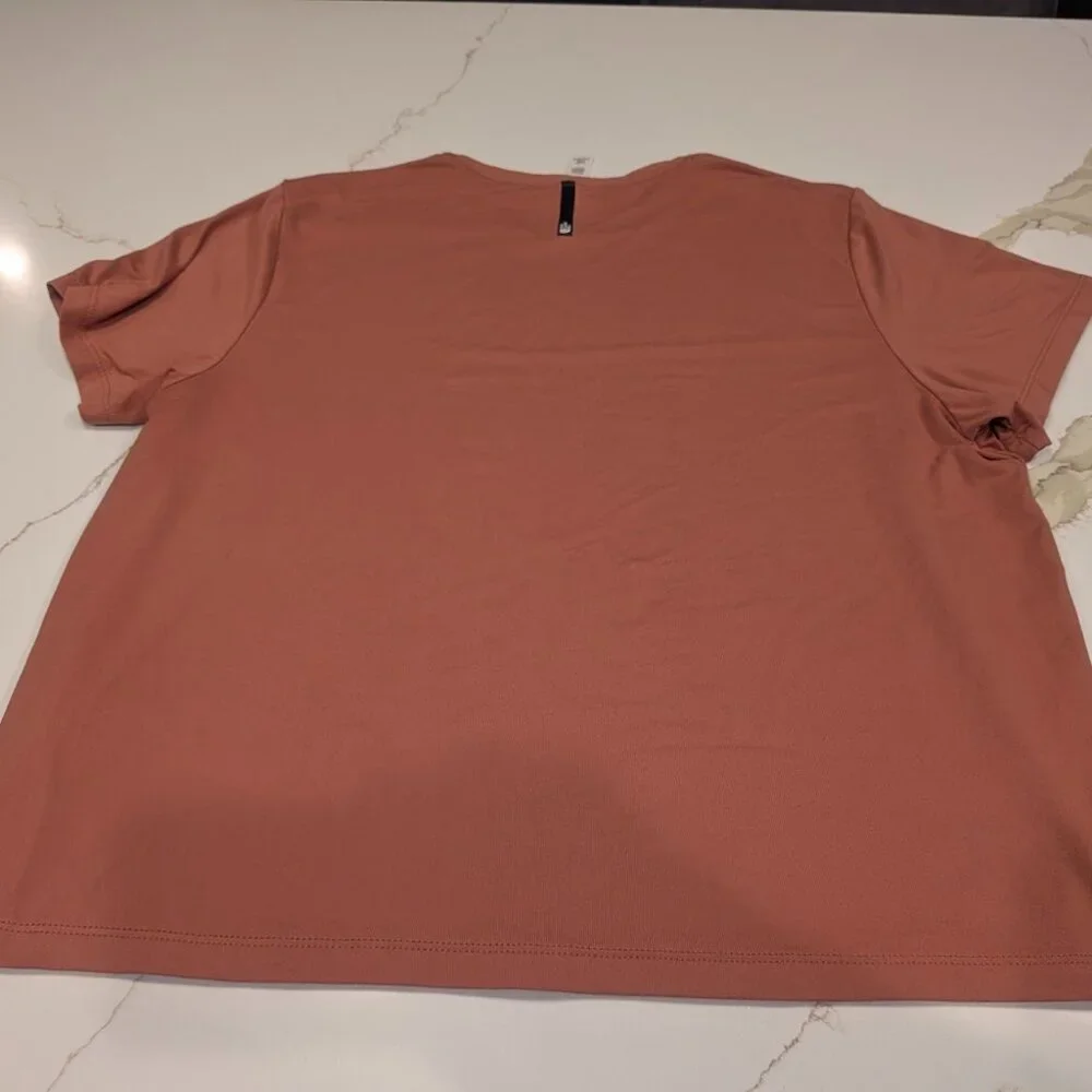 TNF North Face Dune Sky Womens Short Sleeve Light Mahogany TShirt Size L - Picture 7 of 13